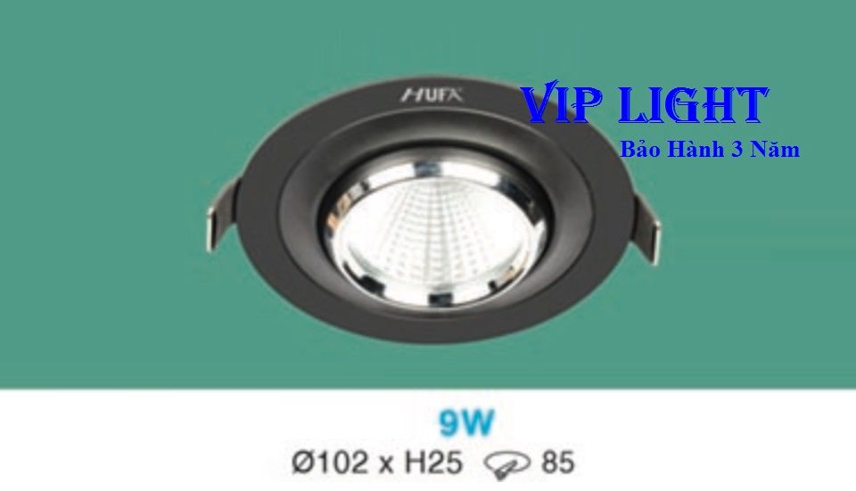 ĐÈN LED ÂM TRẦN CHIẾU ĐIỂM VIỀN ĐEN 9W HUFA AT-144 9W
