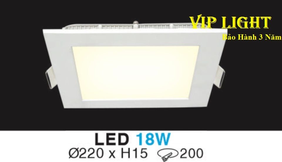 ĐÈN LED ÂM TRẦN VUÔNG SIÊU MỎNG 18W HUFA AT-77 LED 18W