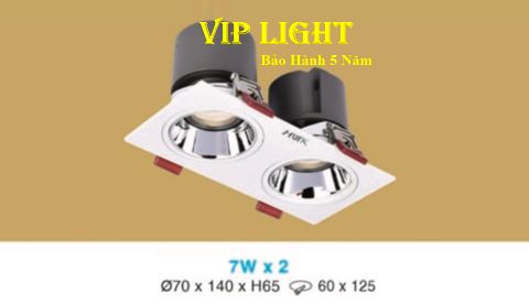  ĐÈN LED DOWNLIGHT ÂM TRẦN VUÔNG 14W 2 HAI BÓNG HUFA AT-157 7WX2 