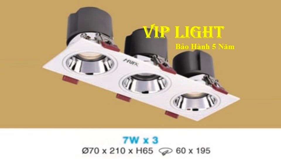 ĐÈN LED DOWNLIGHT ÂM TRẦN VUÔNG 21W 3 BA BÓNG HUFA AT-158 7WX3