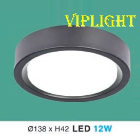  ĐÈN LON GẮN NỔI ÁP TRẦN LED 12W THÂN VỎ ĐEN LT-83 