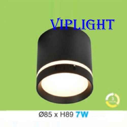 ĐÈN LON GẮN NỔI LED 3 BA CHẾ ĐỘ 7W THÂN VỎ MÀU ĐEN LN-22