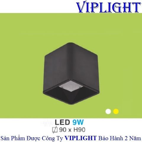  ĐÈN LON LED, ĐÈN LON GẮN NỔI, ĐÈN LON ỐP TRẦN_VUÔNG LED 9W LN-53 