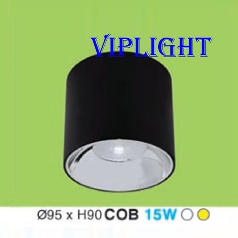  ĐÈN LON LED GẮN NỔI 15W THÂN MÀU ĐEN 