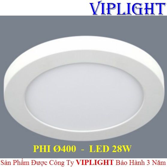 ĐÈN ỐP TRẦN _ GẮN NỔI TRÒN PHI Ø400 LED 28W (O400)