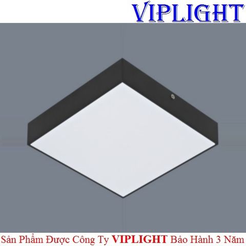  ĐÈN ỐP TRẦN _ GẮN NỔI TRÀN VIỀN LED 22W VỎ ĐEN VUÔNG PHI Ø170 