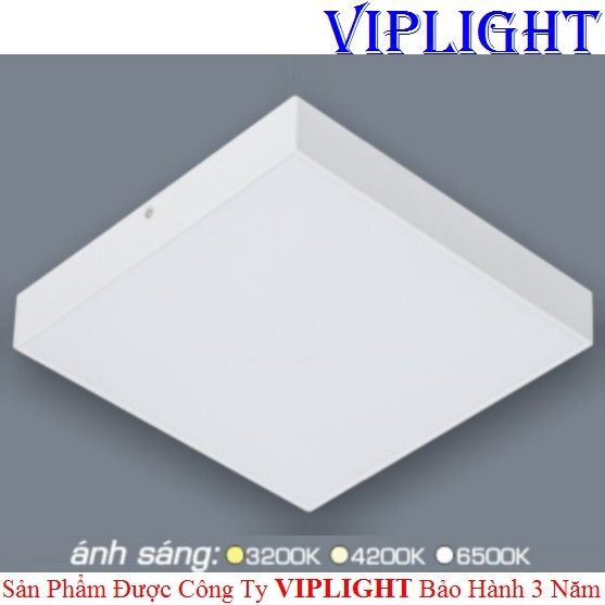 ĐÈN ỐP TRẦN _ GẮN NỔI TRÀN VIỀN LED 40W VỎ TRẮNG VUÔNG PHI Ø300