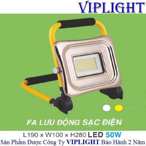  ĐÈN PHA LƯU ĐỘNG SẠC ĐIỆN FA 22 LED 50W 