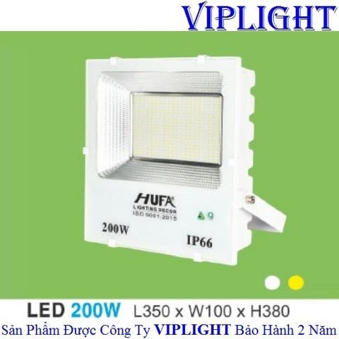  ĐÈN PHA VỎ TRẮNG LED 200W HUFA FAT 200 