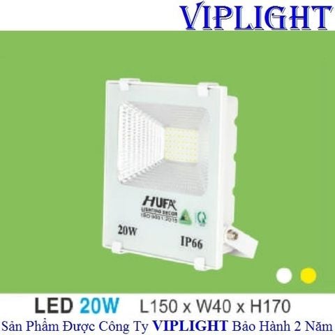  ĐÈN PHA VỎ TRẮNG LED 20W HUFA FAT 20 