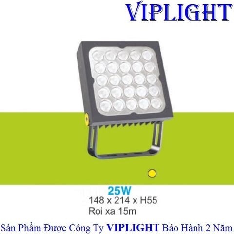  ĐÈN PHA VUÔNG CHIẾU ĐIỂM LED 25W (RỌI XA 15 MÉT) 