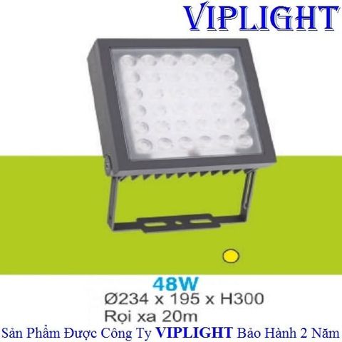  ĐÈN PHA VUÔNG CHIẾU ĐIỂM LED 48W (RỌI XA 20 MÉT) 