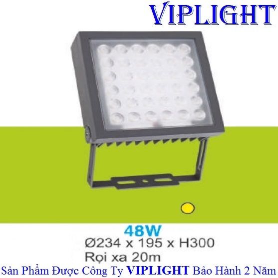 ĐÈN PHA VUÔNG CHIẾU ĐIỂM LED 48W (RỌI XA 20 MÉT)