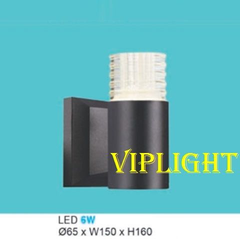 ĐÈN TRỤ 1 MỘT ĐẦU GẮN VÁCH TƯỜNG TRANG TRÍ LED 6W BA 3 MÀU VLHF7003