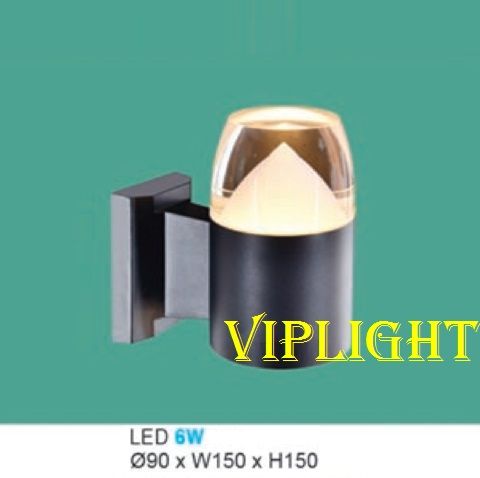  ĐÈN TRỤ 1 MỘT ĐẦU GẮN VÁCH TƯỜNG TRANG TRÍ LED 6W BA 3 MÀU VLHFAK6015 