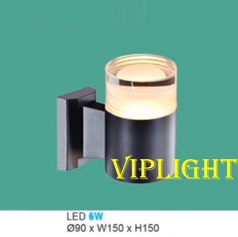  ĐÈN TRỤ 1 MỘT ĐẦU GẮN VÁCH TƯỜNG TRANG TRÍ LED 6W BA 3 MÀU VLHFAK6021 