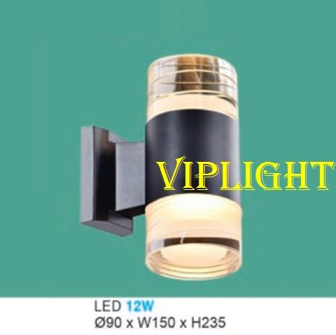  ĐÈN TRỤ 2 HAI ĐẦU GẮN VÁCH TƯỜNG TRANG TRÍ LED 12W BA 3 MÀU VLHFAK6021 