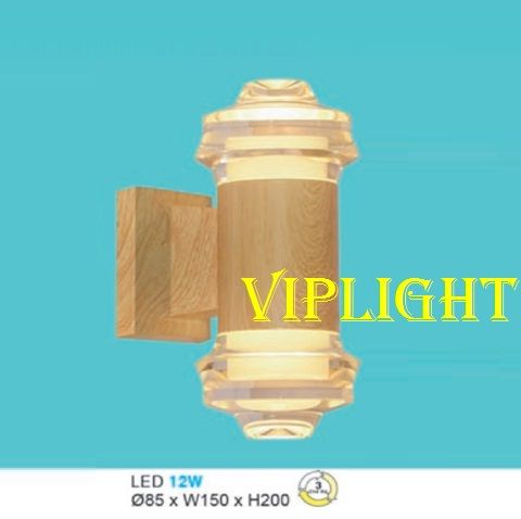 ĐÈN TƯỜNG HÀNH LANG LED 3 MÀU TRANG TRÍ VLHFAK9098 GỖ