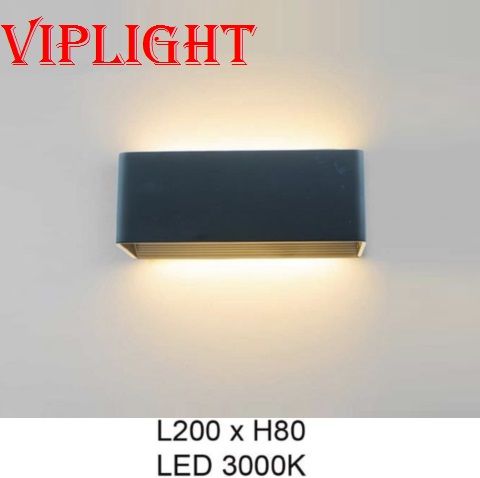  ĐÈN TƯỜNG LED HẮT 2 HAI ĐẦU VL355VK2214 THÂN ĐEN 