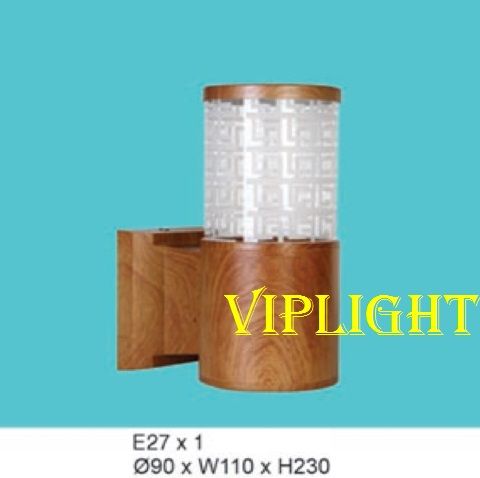 ĐÈN TƯỜNG TRANG TRÍ GẮN BÓNG E27 THÂN MÀU GỖ VLHFAK1107