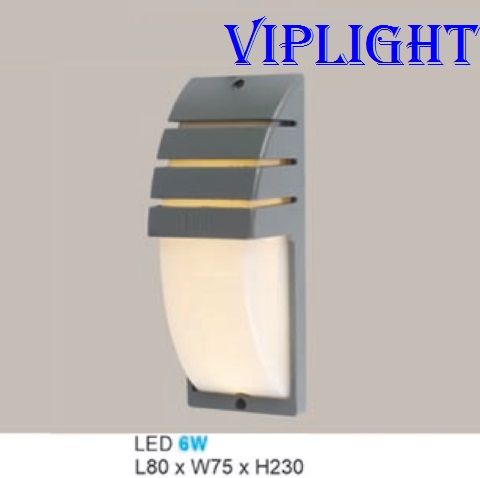 ĐÈN TƯỜNG TRANG TRÍ HÀNH LANG NGOÀI TRỜI LED 6W VLHFAK09 XÁM