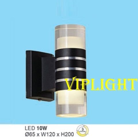ĐÈN TƯỜNG VÁCH HÀNH LANG NGOÀI TRỜI TRANG TRÍ LED 10W 3 MÀU VLHFAK6042