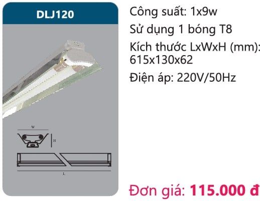 ĐÈN LED CÔNG NGHIỆP CHÓA PHẢN QUANG DUHAL DLJ120