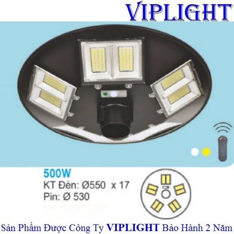  ĐÈN NĂNG LƯỢNG MẶT TRỜI UFO LED 500W TÍCH HỢP CẢM BIẾN CHUYỂN ĐỘNG NL-24 500W 