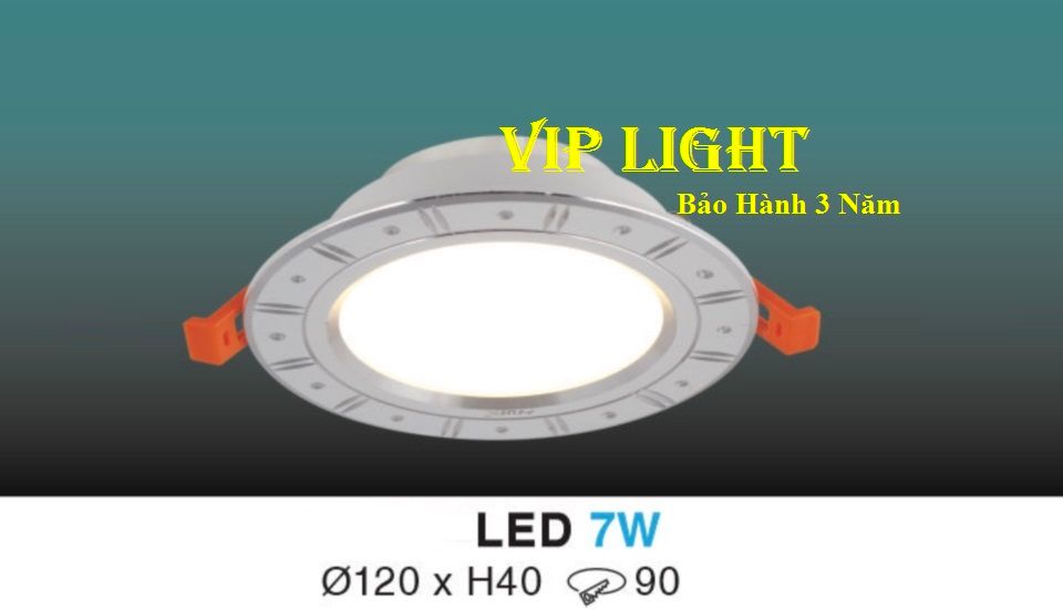 ĐÈN DOWNLIGHT ÂM TRẦN VIỀN BẠC LED BA CHẾ ĐỘ ĐỔI MÀU 7W HUFA AB07 LED 7W - 3 MÀU