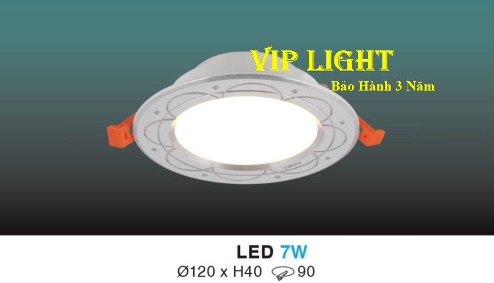 ĐÈN DOWNLIGHT ÂM TRẦN VIỀN BẠC LED BA CHẾ ĐỘ ĐỔI MÀU 7W HUFA AB08 LED 7W - 3 MÀU