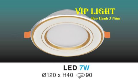  ĐÈN DOWNLIGHT ÂM TRẦN VIỀN VÀNG LED BA CHẾ ĐỘ ĐỔI MÀU 7W HUFA AV01 LED 7W - 3 MÀU 