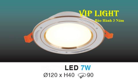  ĐÈN DOWNLIGHT ÂM TRẦN VIỀN VÀNG LED BA CHẾ ĐỘ ĐỔI MÀU 7W HUFA AV02 LED 7W - 3 MÀU 