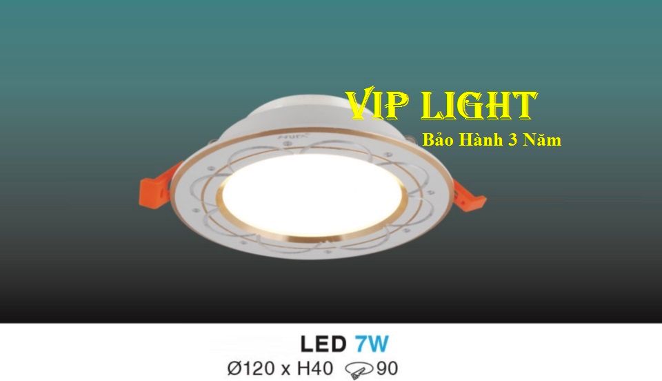 ĐÈN DOWNLIGHT ÂM TRẦN VIỀN VÀNG LED BA CHẾ ĐỘ ĐỔI MÀU 7W HUFA AV04 LED 7W - 3 MÀU