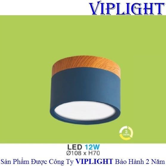 ĐÈN LON LED, ĐÈN LON GẮN NỔI, ĐÈN LON ỐP TRẦN_LED TÁN QUANG 12W BA 3 MÀU LN-48