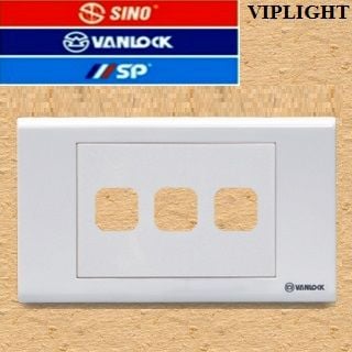 MẶT NẠ 3 LỖ SINO S183/X _ Ổ CẮM CÔNG TẮC  SINO / VANLOCK