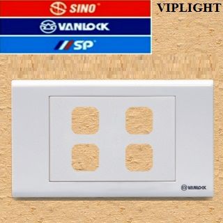 MẶT NẠ 4 LỖ SINO S184/X _ Ổ CẮM CÔNG TẮC  SINO / VANLOCK