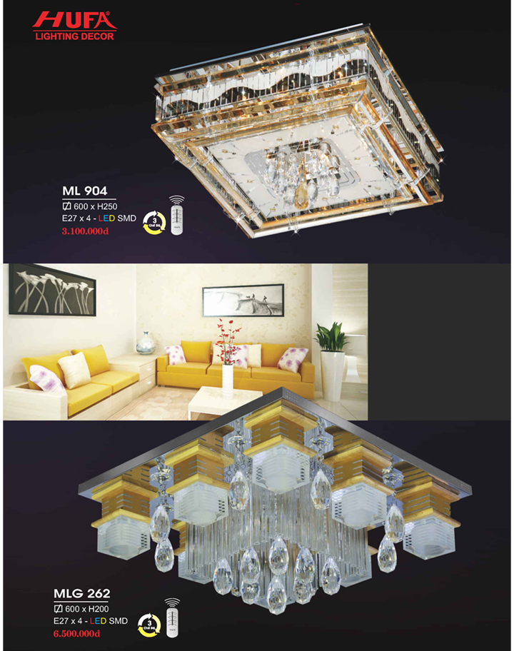 ĐÈN MÂM LED ỐP TRẦN ML 904, MLG 262
