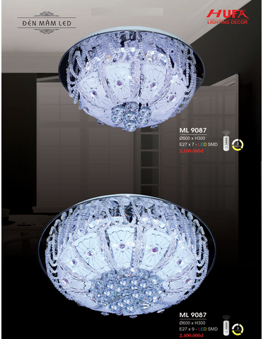  ĐÈN MÂM LED ỐP TRẦN ML 9087 