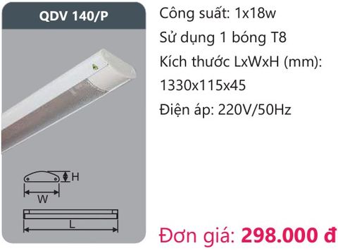  MÁNG ĐÈN ỐP TRẦN CHỤP MICA DUHAL QDV 140/P 