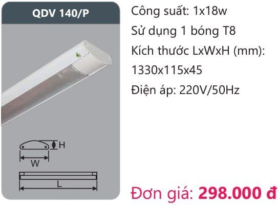 MÁNG ĐÈN ỐP TRẦN CHỤP MICA DUHAL QDV 140/P