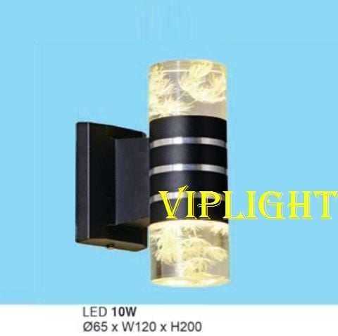 ĐÈN TRỤ TRÒN 2 ĐẦU GẮN VÁCH TƯỜNG HÀNH LANG TRANG TRÍ LED 10W 3 MÀU VLHFAK6051