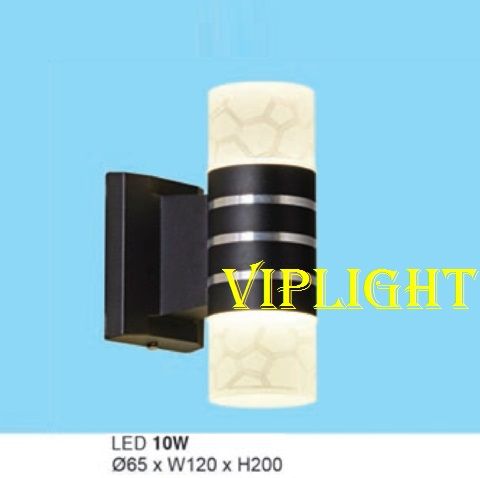 ĐÈN TRỤ TRÒN 2 ĐẦU GẮN VÁCH TƯỜNG HÀNH LANG TRANG TRÍ LED 10W 3 MÀU VLHFAK6054