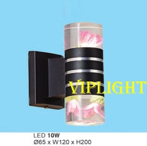 ĐÈN TRỤ TRÒN 2 ĐẦU GẮN VÁCH TƯỜNG HÀNH LANG TRANG TRÍ LED 10W 3 MÀU VLHFAK6058