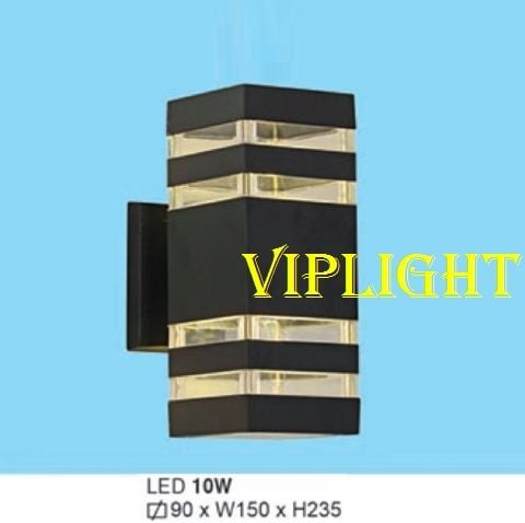 ĐÈN TRỤ VUÔNG 2 ĐẦU GẮN VÁCH TƯỜNG HÀNH LANG TRANG TRÍ LED 10W 3 MÀU VLHFAK6056