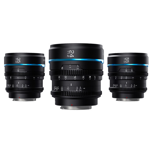 Combo Lens Cine SIRUI Night Walker 24mm, 35mm, 55mm T1.2 for Canon