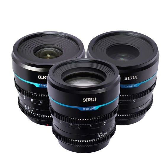 Combo 3 ống kính Cine SIRUI Night Walker 24/35/55mm T1.2 S35