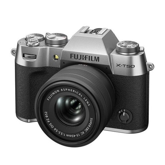 Fujifilm X-T50 Kit lens 15-45mm f/3.5-5.6 OIS PZ (Máy ) - Màu bạc/ silver