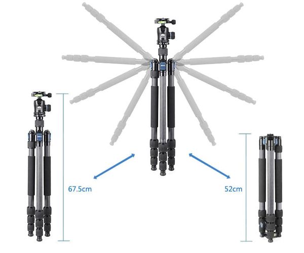 Chân máy Carbon chống nước SIRUI W-2204 (Không bao gồm ballhead) - Chính hãng