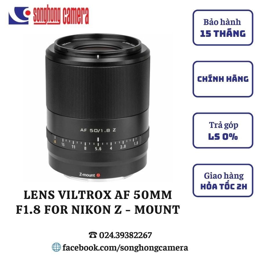 Lens Viltrox AF 50mm f1.8 For Nikon Z - mount (Giảm giá 5% áp dụng đến hết 28.2.2024)