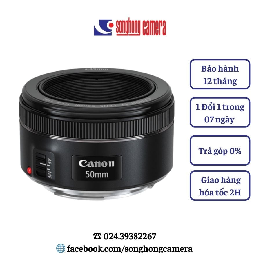 Canon EF 50mm F1.8 STM (cũ) - Thiết kế của Canon EF 50mm F1.8 STM (cũ)